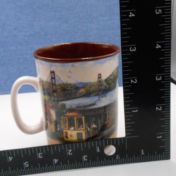 VINTAGE SAN FRANCISCO MUG CUP CABLE CAR BRIDGE THEME TOURIST CITY COLLECTIBLE - Picture 7 of 9